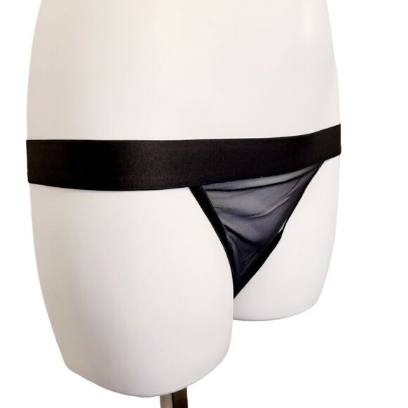 2/$20 Brand New Sexy Transparent Black Panties Size: Large - Picture 2 of 5